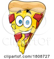 Poster, Art Print Of Cartoon Pizza Slice Mascot Royalty Free Licensed Stock Clipart