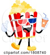 Poster, Art Print Of Cartoon Movie Popcorn Food Mascot Character