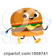 Poster, Art Print Of Cartoon Cheeseburger Food Mascot Character