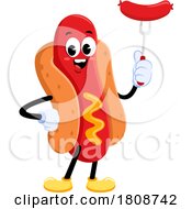 Poster, Art Print Of Cartoon Hot Dog Food Mascot Character
