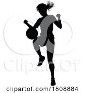 Female Soccer Football Player Woman Silhouette