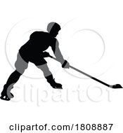 Hockey Player Sports Silhouette
