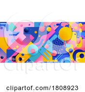 Poster, Art Print Of Bright Colorful Abstract Shapes Background Pattern