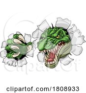 Dinosaur Crocodile Alligator Lizard Sports Mascot by AtStockIllustration