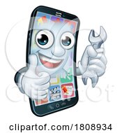 02/18/2024 - Mobile Phone Repair Spanner Thumbs Up Cartoon