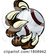 02/18/2024 - Baseball Ball Claw Cartoon Monster Animal Hand