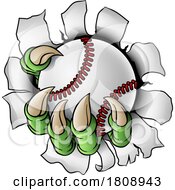 02/18/2024 - Baseball Ball Claw Cartoon Monster Animal Hand
