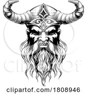 02/18/2024 - Viking Warrior Man Strong Mascot Face In Helmet