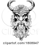 02/18/2024 - Viking Warrior Man Strong Mascot Face In Helmet