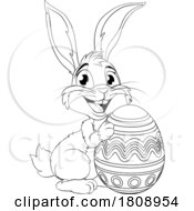 02/18/2024 - Easter Bunny And Chocolate Egg Rabbit Cartoon
