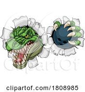 02/20/2024 - Crocodile Dinosaur Alligator Bowling Sports Mascot