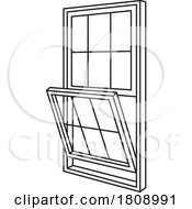 Poster, Art Print Of Black And White Single Hung Window