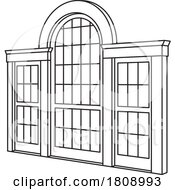 Poster, Art Print Of Black And White Palladian Window