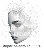 Poster, Art Print Of Fragmented Female Ai Face