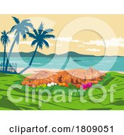 02/22/2024 - Lechon At Talisay City Beach Cebu Philippines Art Deco WPA Poster Art