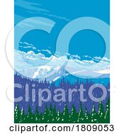 Mount Blue Sky In Rocky Mountain National Park WPA Poster Art