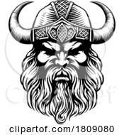 02/23/2024 - Viking Warrior Man Strong Mascot Face In Helmet