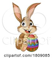 02/15/2024 - Easter Bunny And Chocolate Egg Rabbit Cartoon