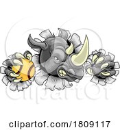 Boar Wild Hog Razorback Warthog Softball Mascot by AtStockIllustration