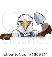 Poster, Art Print Of Eagle Gardener Gardening Animal Mascot