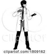 02/25/2024 - Doctor Man And Clipboard Medical Silhouette Person