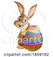 02/26/2024 - Easter Bunny And Chocolate Egg Rabbit Cartoon