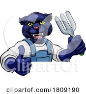02/26/2024 - Panther Gardener Gardening Animal Mascot
