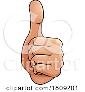 Poster, Art Print Of Thumbs Up Hand Like Ok Thumb Cartoon