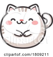 Poster, Art Print Of Cartoon Kawaii Chubby Kitty Cat