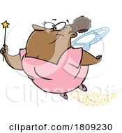 Clipart Cartoon Of A Flying Fairy Godmother
