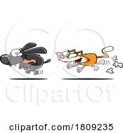 Poster, Art Print Of Clipart Cartoon Of A Cat And Dog Playing Pet Tag