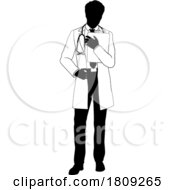 02/29/2024 - Doctor Man And Clipboard Medical Silhouette Person