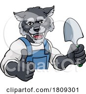 Wolf Gardener Gardening Animal Mascot