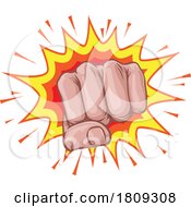 Fist Punch Hand Comic Pop Art Explosion Cartoon