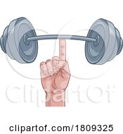 03/03/2024 - Weight Lifting Hand Finger Holding Barbell Concept