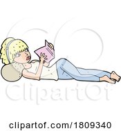 Cartoon Blond Woman by lineartestpilot