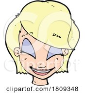 Cartoon Blond Womans Face