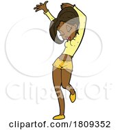 Poster, Art Print Of Cartoon Black Woman Dancing