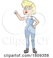 Cartoon Handy Woman by lineartestpilot