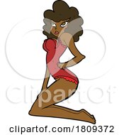 03/05/2024 - Cartoon Black Woman Swimsuit Or Lingerie Model