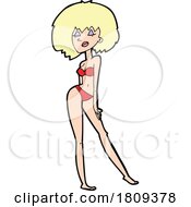 03/05/2024 - Cartoon Blond Woman Modeling A Bikini