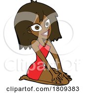 03/05/2024 - Cartoon Black Woman In A Dress