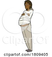 Poster, Art Print Of Cartoon Pregnant Woman
