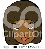 Poster, Art Print Of Cartoon Black Womans Face