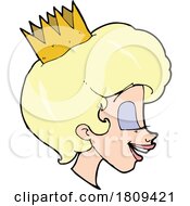 Poster, Art Print Of Cartoon Profiled Blond Queen