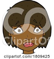 Poster, Art Print Of Cartoon Black Womans Face