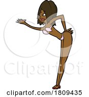 03/07/2024 - Cartoon Black Woman Swimsuit Or Lingerie Model