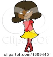 03/08/2024 - Sticker Of A Cartoon Clever Girl