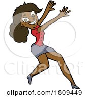 Cartoon Black Woman Dancing