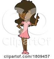 03/08/2024 - Sticker Of A Cartoon Girl Making Point